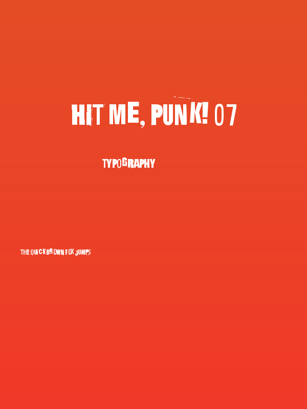 Hit me, punk! 07 Poster