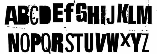 Hit me, punk! 08 Font Litere mari