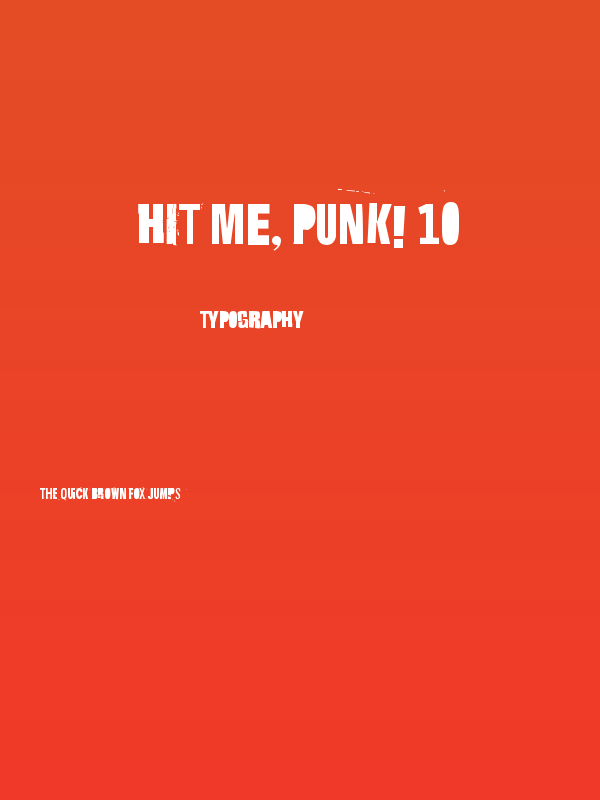 Hit me, punk! 10 Poster