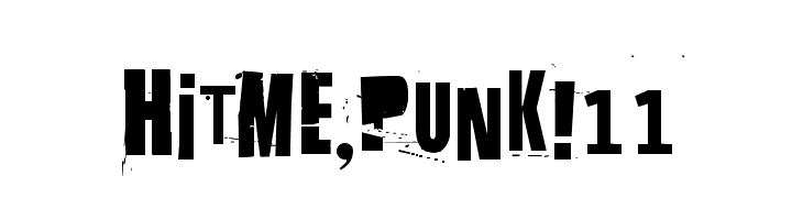 Hit me, punk! 11  baixar fontes gratis