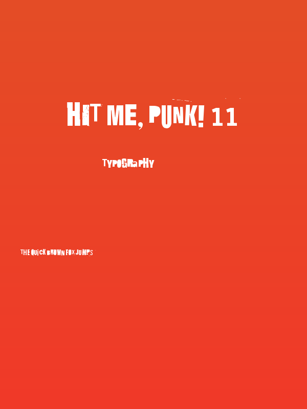 Hit me, punk! 11 Poster