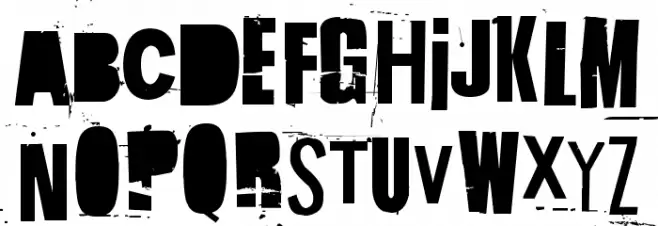 Hit me, punk! 11 Font LOWERCASE