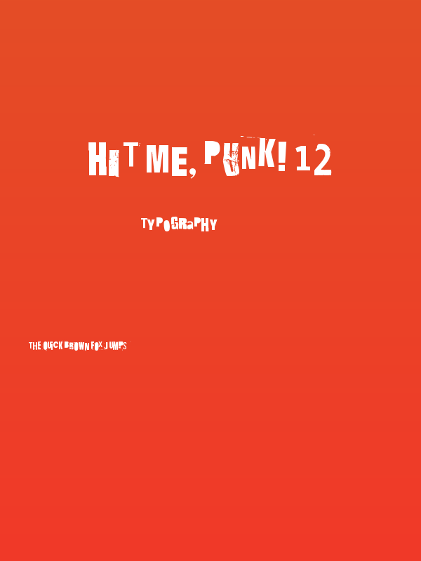 Hit me, punk! 12 Poster