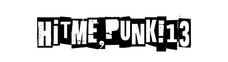 Hit me, punk! 13  नि: शुल्क फ़ॉन्ट्स डाउनलोड