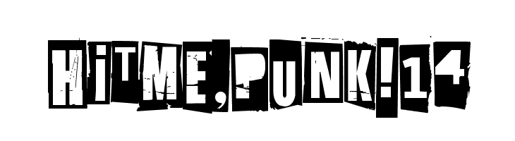 Hit me, punk! 14  font caratteri gratis