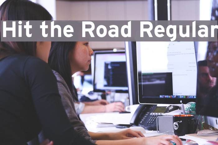 Hit the Road Regular Font examples