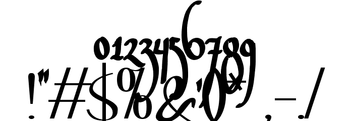 Hitalica Bold Vertical Font OTHER CHARS