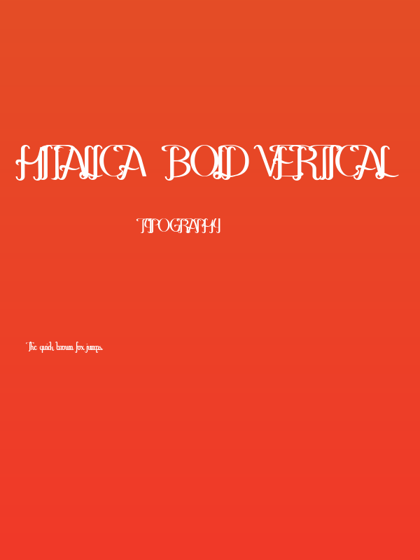 Hitalica  Bold Vertical Poster