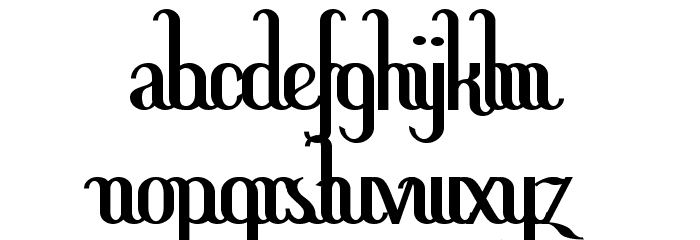 Hitalica Bold Vertical Font LOWERCASE
