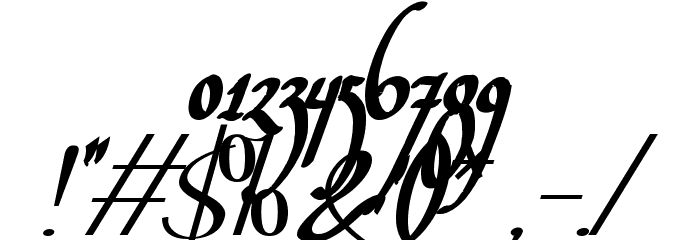 Hitalica Bold Font OTHER CHARS
