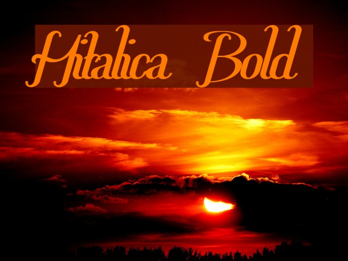Hitalica Bold Font examples