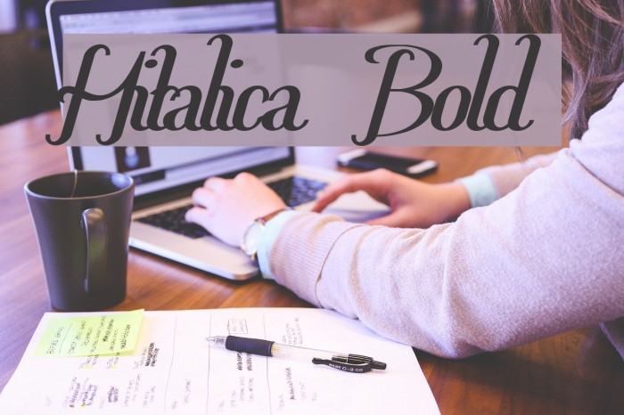 Hitalica Bold Font examples