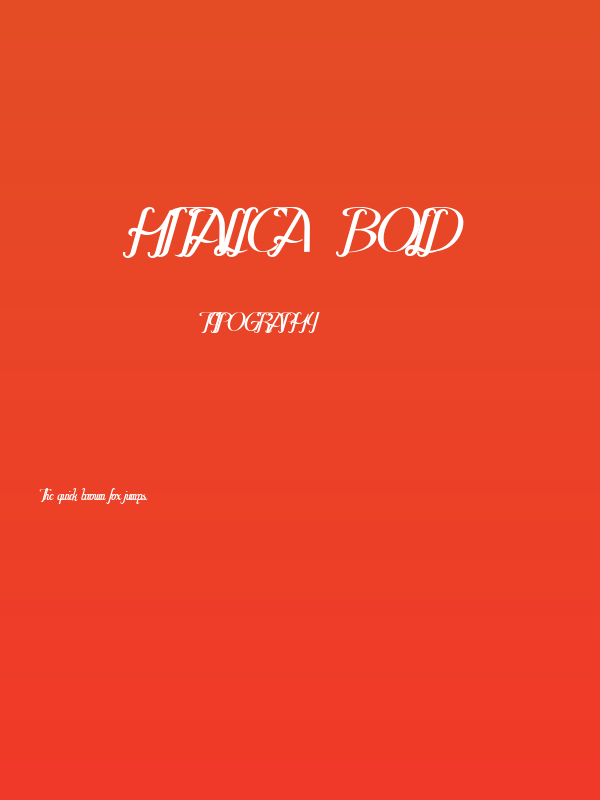 Hitalica  Bold Poster