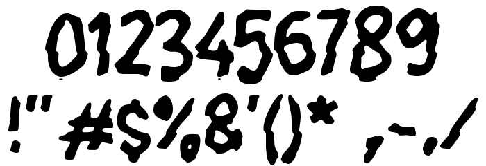 Hitam Ink Font OTHER CHARS