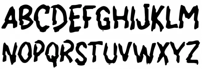 Hitam Ink Шрифта ВЕРХНИЙ