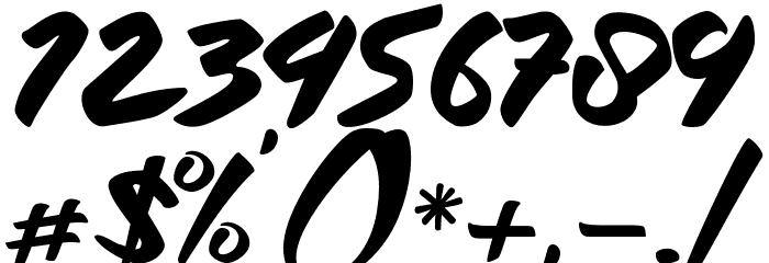 Hitam Font OTHER CHARS