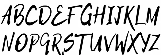 HitchHike Schriftart Groß