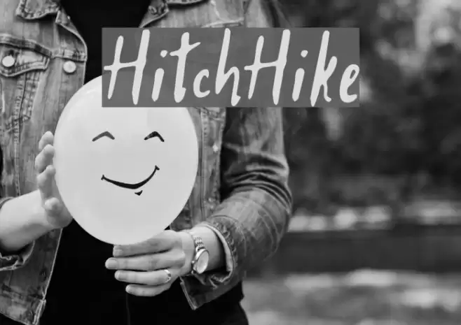 HitchHike Font examples