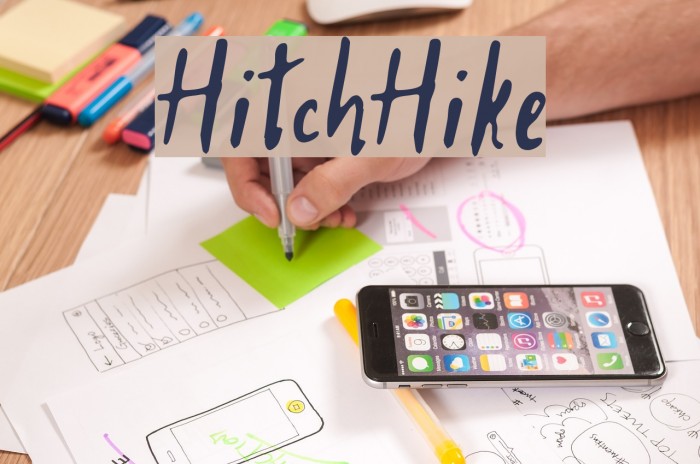 HitchHike Font examples