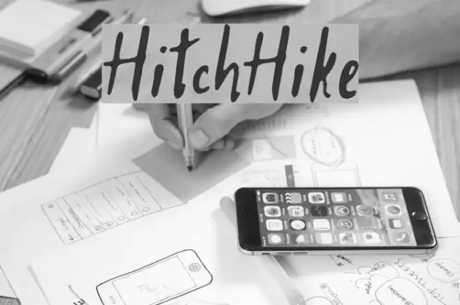 HitchHike Font examples