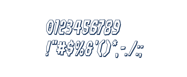 Hitchblock 3D Italic Other Characters