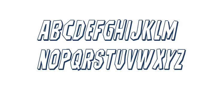 Hitchblock 3D Italic Lowercase