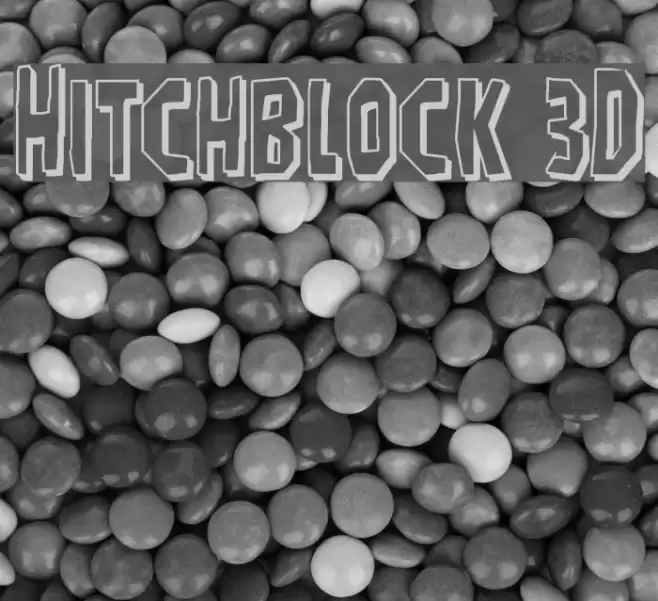 Hitchblock 3D Font examples