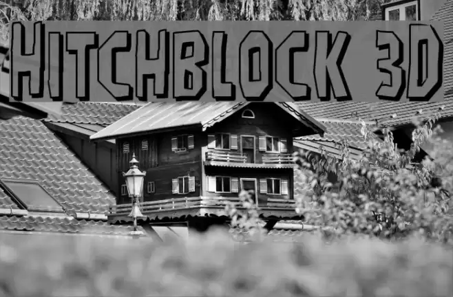 Hitchblock 3D Font examples