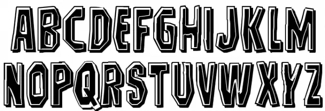 Hitchblock Bevel 字体 小写