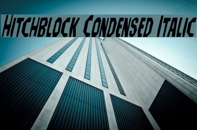 Hitchblock Condensed Italic Example 1
