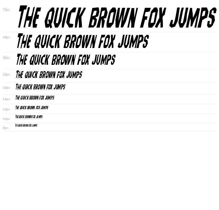 Hitchblock Condensed Italic Waterfall