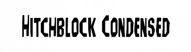 Hitchblock Condensed  les polices de caractères gratuit tlcharger