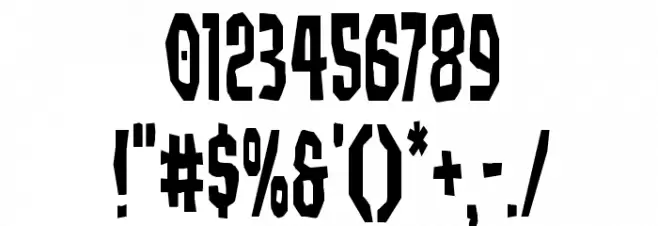 Hitchblock Condensed Font OTHER CHARS