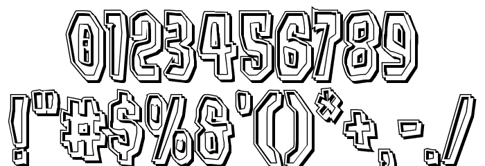 Hitchblock Engraved Font OTHER CHARS
