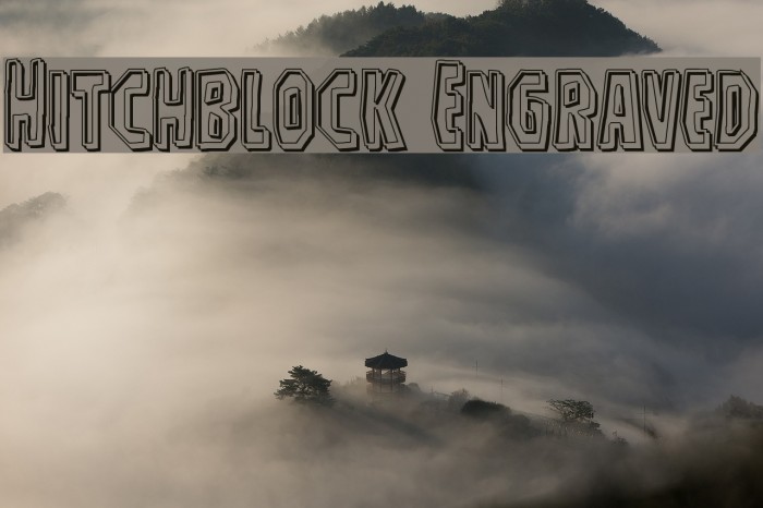 Hitchblock Engraved Font examples