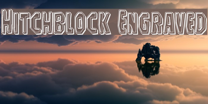 Hitchblock Engraved Font examples