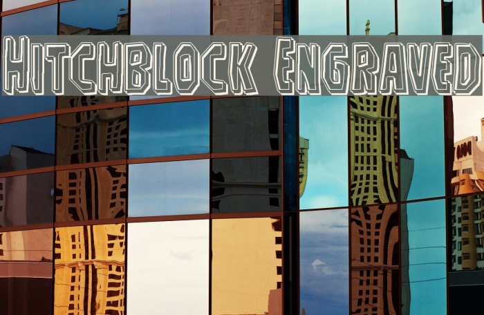 Hitchblock Engraved Font examples
