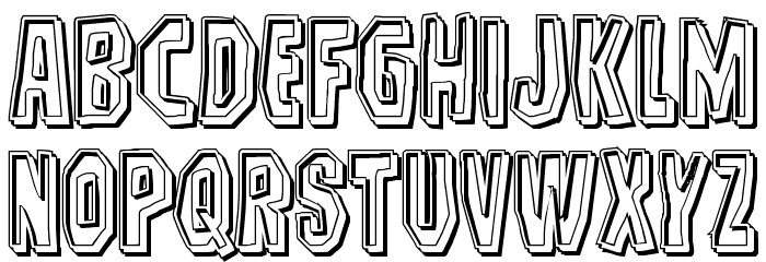 Hitchblock Engraved Font LOWERCASE