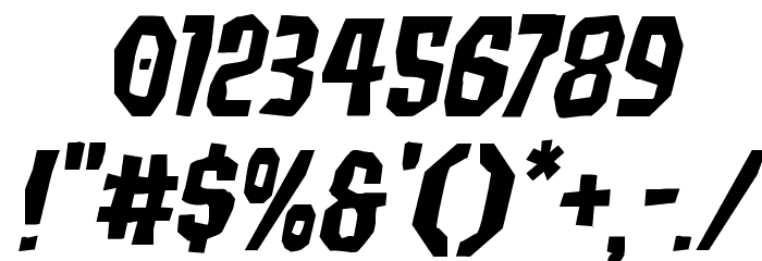 Hitchblock Expanded Italic Font OTHER CHARS