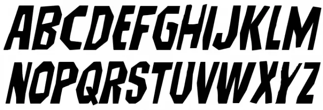 Hitchblock Expanded Italic Font Litere mari
