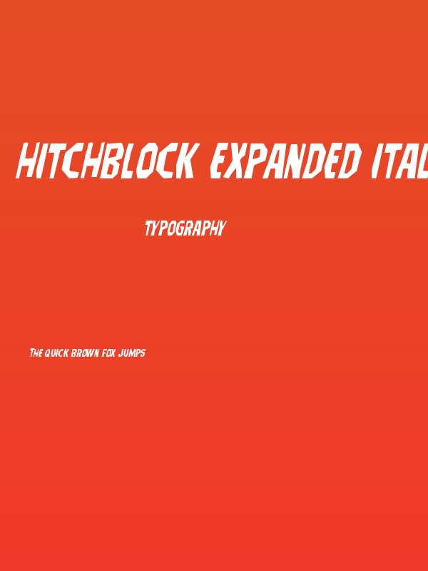 Hitchblock Expanded Italic Poster