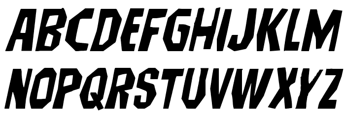 Hitchblock Expanded Italic Font LOWERCASE