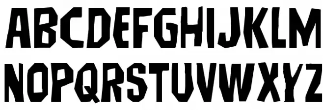 Hitchblock Expanded Schriftart Kleinbuchstaben