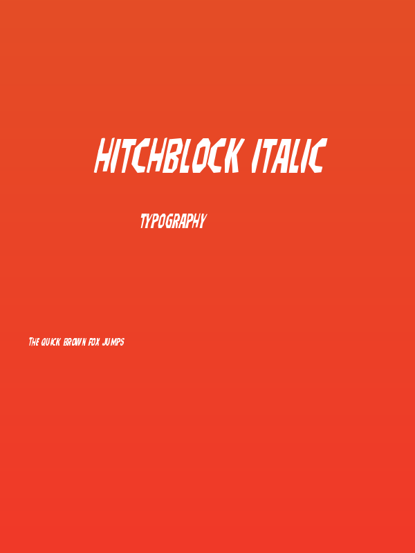 Hitchblock Italic Poster