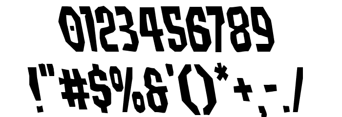 Hitchblock Leftalic Font OTHER CHARS