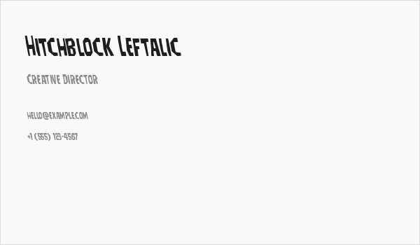 Hitchblock Leftalic Business Card