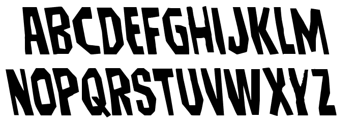 Hitchblock Leftalic Font LOWERCASE
