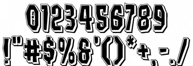 Hitchblock Punch Font OTHER CHARS