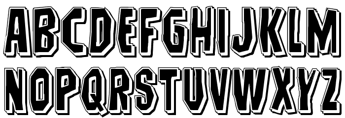 Hitchblock Punch Font LOWERCASE