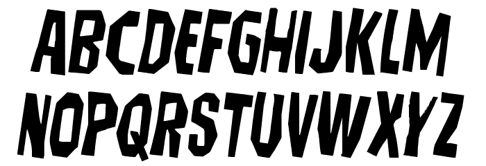 Hitchblock Rotated 2 Font LOWERCASE